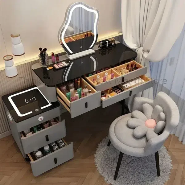 Console Bedside Dressing Table Cosmetic Makeup Salon Drawers Dressing Table Mirror Chair Comodas Con Cajones Bedroom
