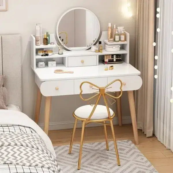 Modern Minimalist Dressing Table Small Bedroom Jewelry Cabinet Drawer Design Bedroom Furniture Solid Structure Makeup Table 2