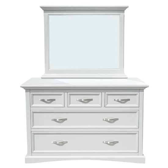 Elegant Grey Wooden Dressing Table with Mirror