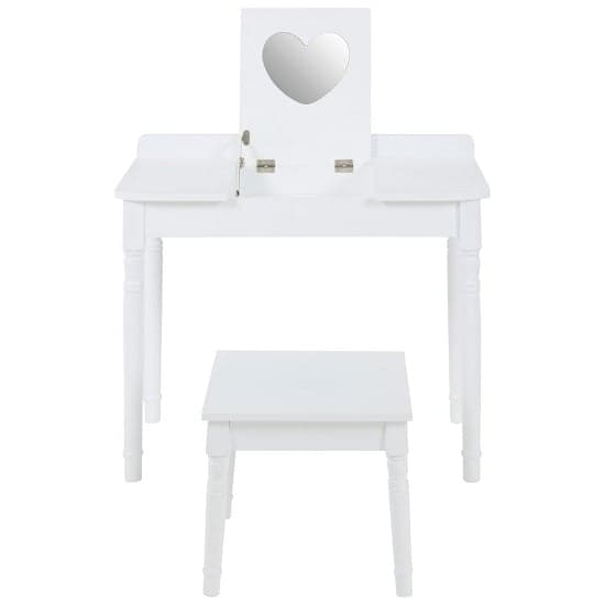 White Childrens Dressing Table and Chair Set